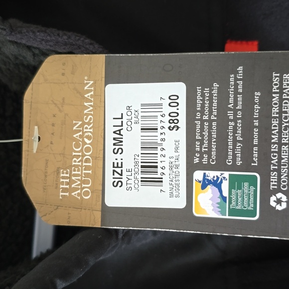 THE AMERICAN OUTDOORSMAN BRAND MENS BIG & TALL BLACK SNAP FRONT JACKET SIZE SMAL - Picture 7 of 16